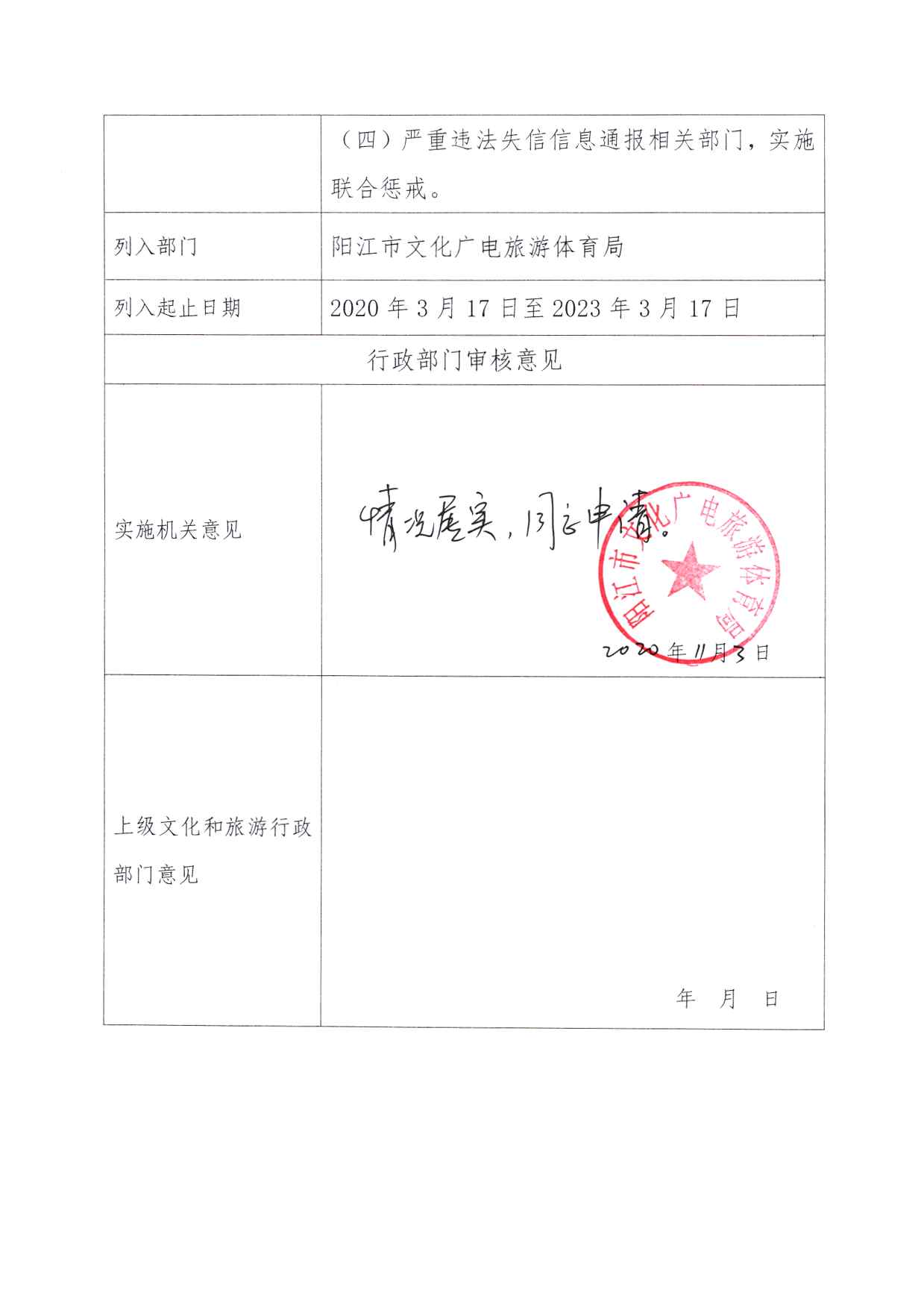 关于拟将阳江市新里程旅行社有限公司和阳江市新黄金假期旅行社有限公司列入广东省旅游市场黑名单的请示(4)_页面_06.jpg