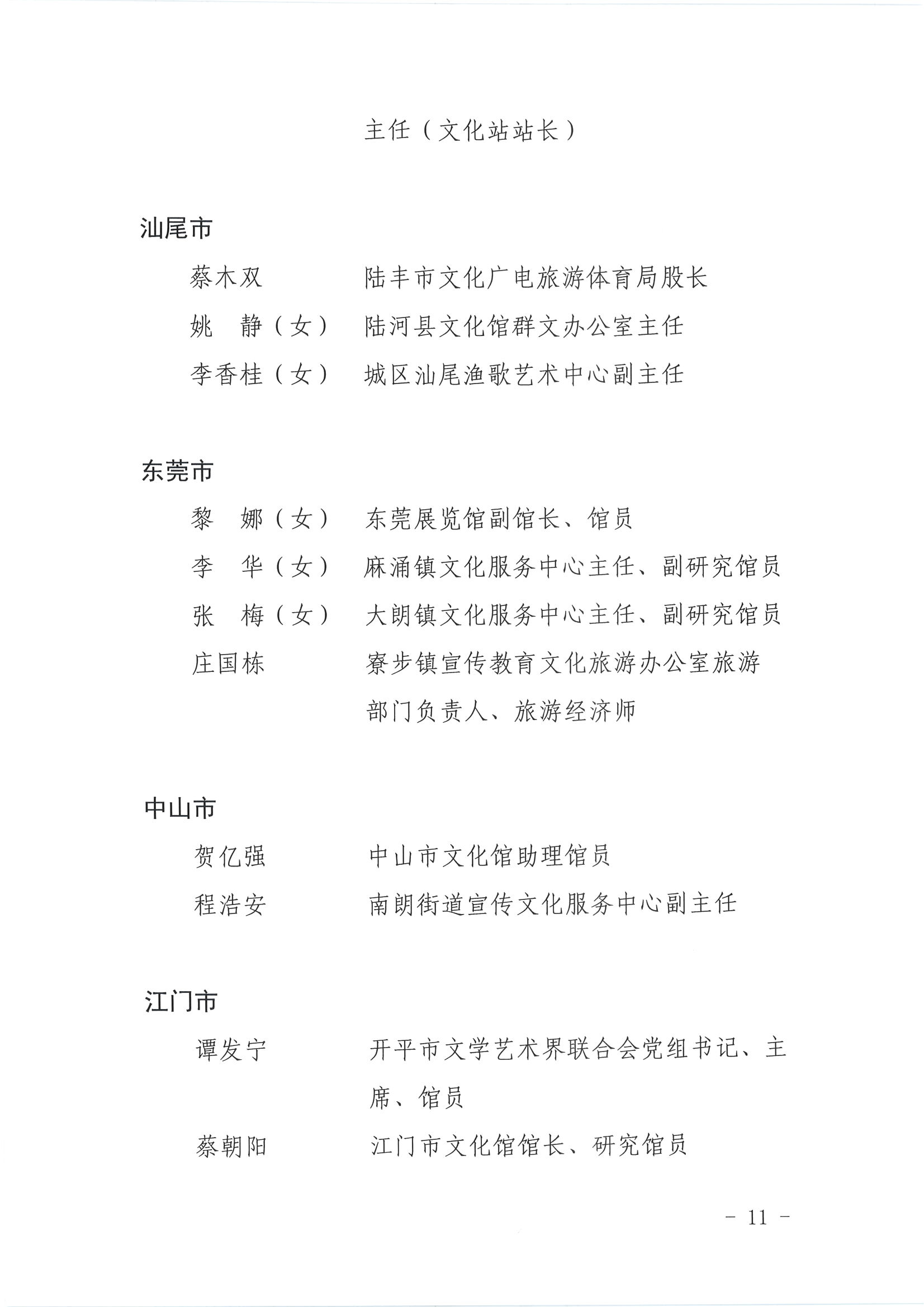 广东省人力资源和社会保障厅 广东省文化和旅游厅关于表彰广东省文化和旅游工作先进集体和先进个人的决定_页面_11.jpg